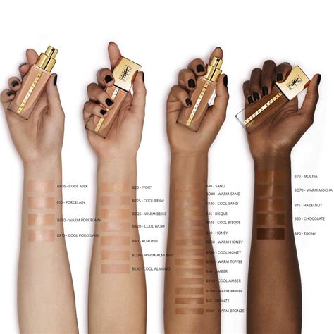 ysl touche eclat foundation|YSL touche eclat colour chart.